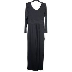 Calvin Klein Womans Black Dress sz‎ 6 Long Sleeve Solid Evening Wear Formal NEW